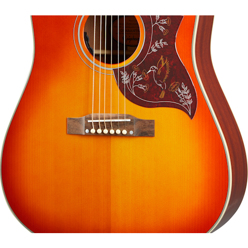 Epiphone Hummingbird Studio Acoustic-Electric Guitar - Faded Cherry Sunburst - Image 3