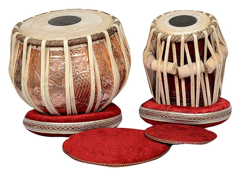 Copper Body Tabla Set With Padded Bag and Hammer