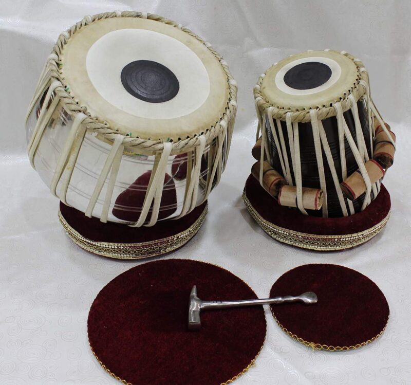 Steel Body Tabla with Padded Bag and Ring and Hammer