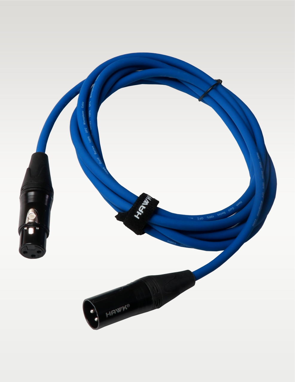 Hawk XLR Male to XLR Female - 3 Meter Blue Color